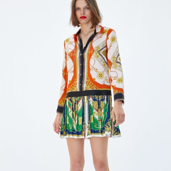 Zara patchwork chain dress Clearance